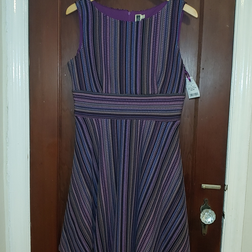 Julian Taylor Knit Purple Dress
